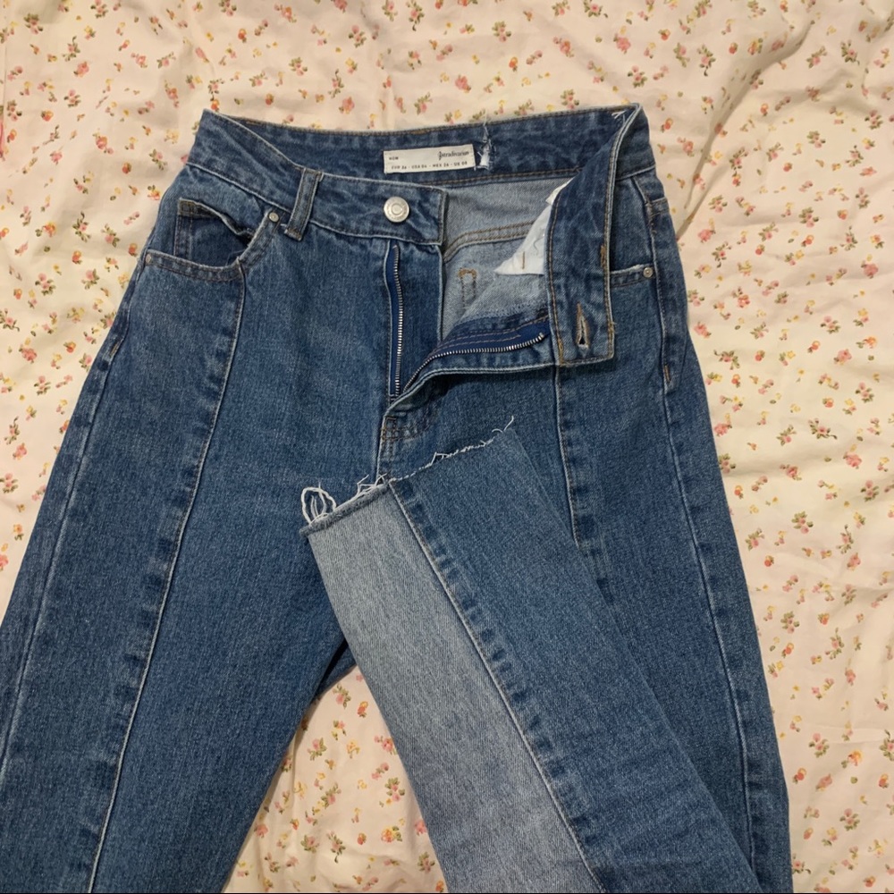 Stradivarius patchwork jeans